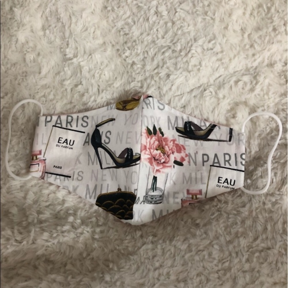 3 triple layer Paris themed Face masks